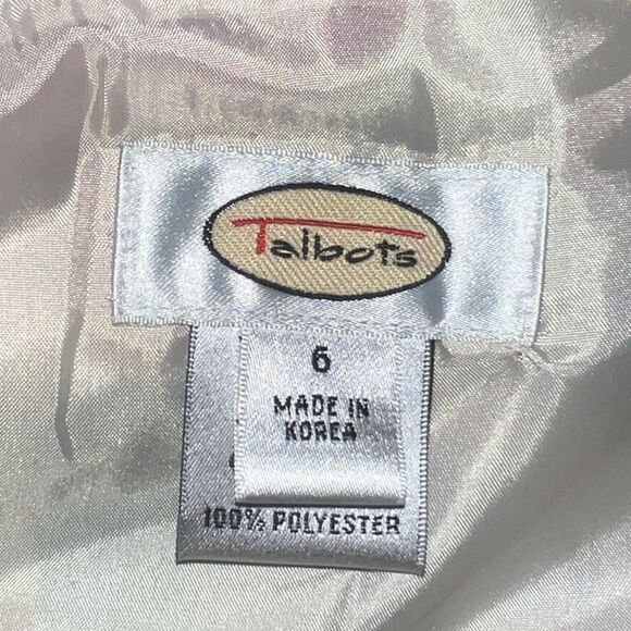 Talbots Multicolor Silk Skirt Water Color Floral Lined A-Line Size 6 EUC - Picture 3 of 6